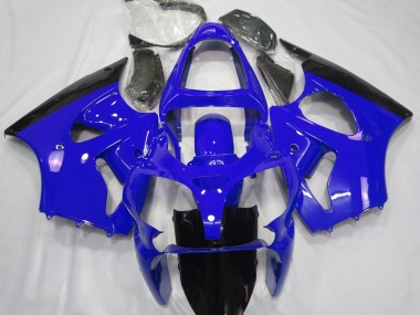 00-02 Bleu Brillant & Noir ZX6R Carénage Moto