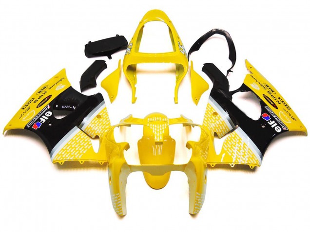 00-02 Jaune Brillant 1 ZX6R Carénage Moto 00-02 Jaune Brillant 1 ZX6R Carénage Moto