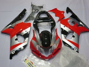 00-02 Rouge Argent & Noir GSXR 1000 Carénage Moto