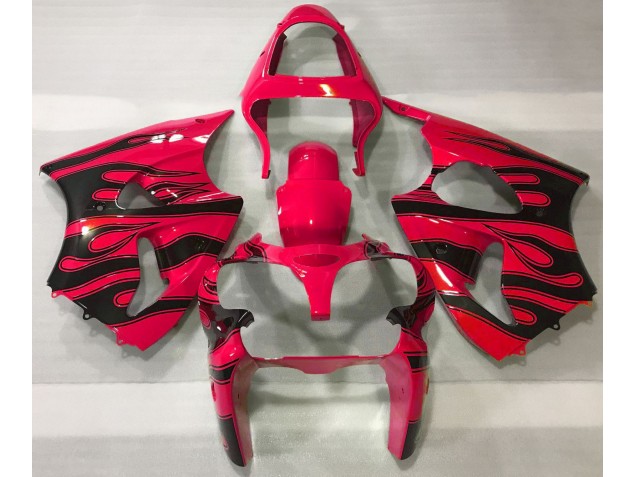 00-02 Rouge & Noir Flamme ZX6R Carénage Moto 00-02 Rouge & Noir Flamme ZX6R Carénage Moto