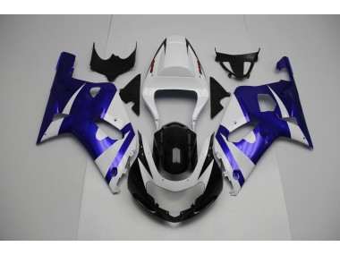 01-03 Blanc & Bleu GSXR 600-750 Carénage Moto