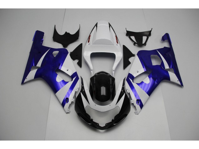 01-03 Blanc & Bleu GSXR 600-750 Carénage Moto 01-03 Blanc & Bleu GSXR 600-750 Carénage Moto