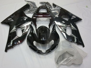01-03 Noir Argent GSXR 600-750 Carénage Moto