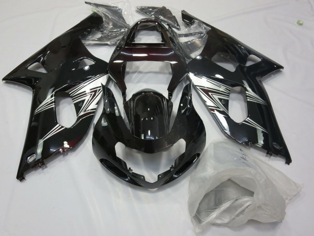 01-03 Noir Argent GSXR 600-750 Carénage Moto 01-03 Noir Argent GSXR 600-750 Carénage Moto
