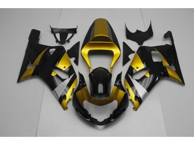 01-03 Noir Brillant & Or GSXR 600-750 Carénage Moto