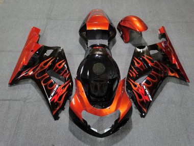 01-03 Noir Brillant & Orange GSXR 600-750 Carénage Moto