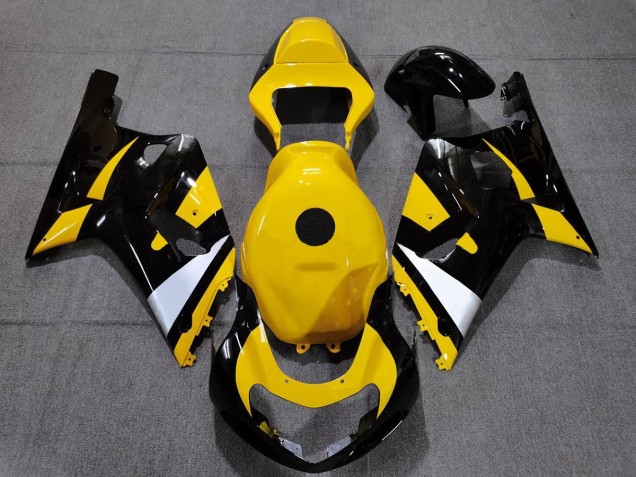 01-03 Noir & Jaune GSXR 600-750 Carénage Moto 01-03 Noir & Jaune GSXR 600-750 Carénage Moto