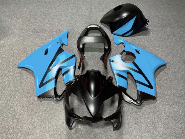 01-03 Noir Mat & Bleu Clair CBR600 F4i Carénage Moto 01-03 Noir Mat & Bleu Clair CBR600 F4i Carénage Moto