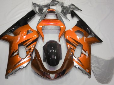 01-03 Orange & Argent GSXR 600-750 Carénage Moto