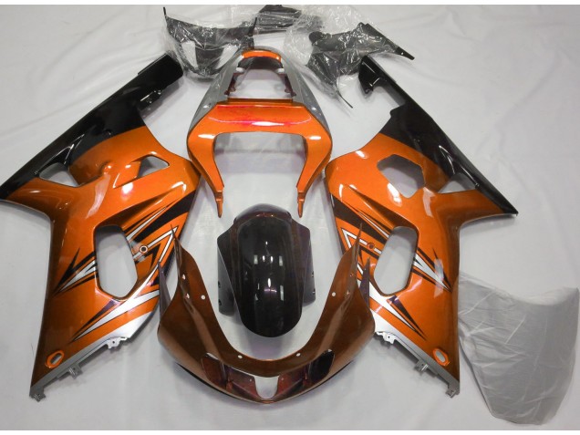 01-03 Orange & Argent GSXR 600-750 Carénage Moto 01-03 Orange & Argent GSXR 600-750 Carénage Moto
