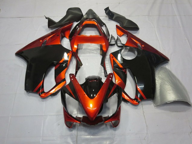 01-03 Orange Foncé & Noir CBR600 F4i Carénage Moto