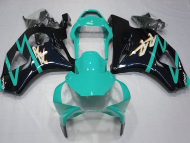 02-03 Noir Brillant & Cyan CBR954RR Carénage Moto