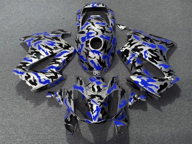 02-12 Bleu Camouflage VFR800 Carénage Moto