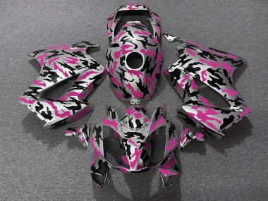 02-12 Rose Camouflage VFR800 Carénage Moto