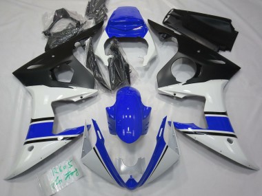 03-04 Blanc Brillant & Bleu R6 Carénage Moto