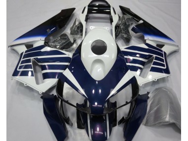 03-04 Blanc Brillant & Fondu Bleu CBR600RR Carénage Moto