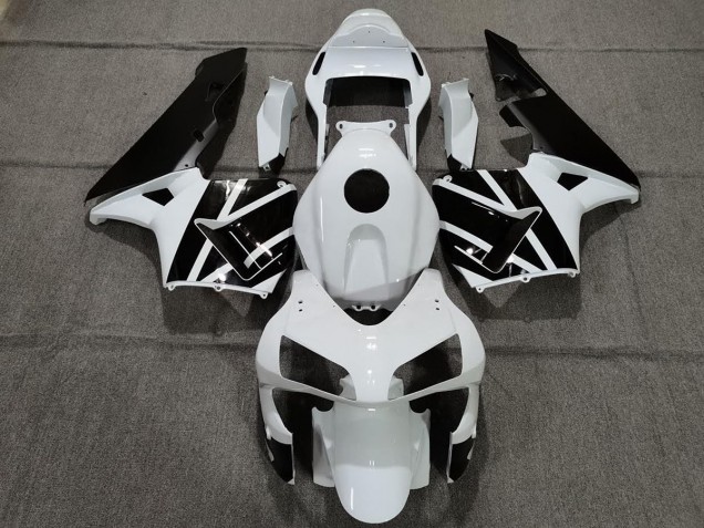 03-04 Blanc Nacré & Noir CBR600RR Carénage Moto 03-04 Blanc Nacré & Noir CBR600RR Carénage Moto