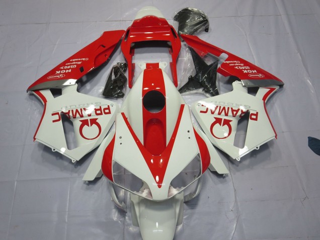 03-04 Blanc & Rouge Pramac CBR600RR Carénage Moto 03-04 Blanc & Rouge Pramac CBR600RR Carénage Moto