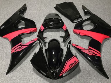 03-04 Noir Brillant & Rouge R6 Carénage Moto