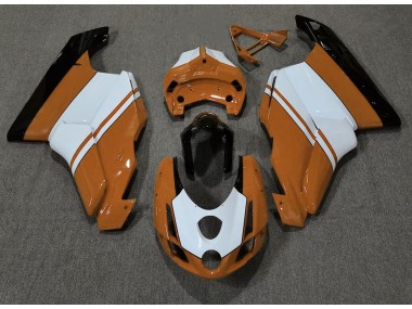 03-04 Orange Brillant & Blanc Ducati 749 999 Carénage Moto
