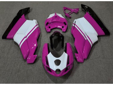 03-04 Rose Brillant & Blanc Ducati 749 999 Carénage Moto