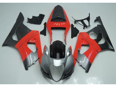 03-04 Rouge Argent & Noir GSXR 1000 Carénage Moto