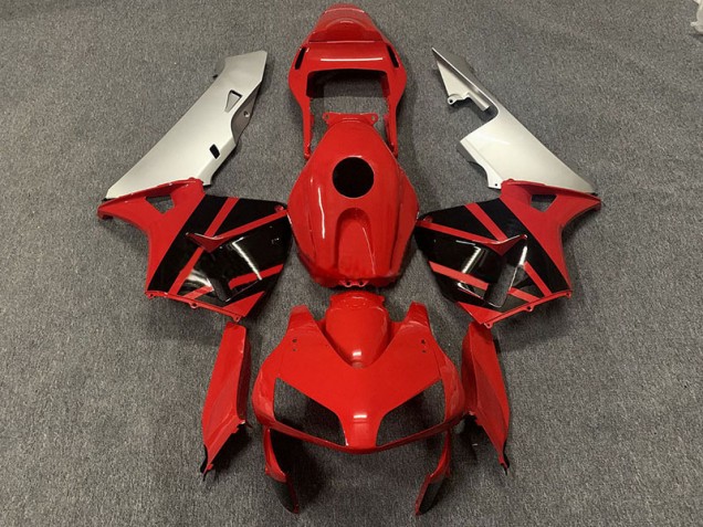 03-04 Rouge Noir & Argent CBR600RR Carénage Moto 03-04 Rouge Noir & Argent CBR600RR Carénage Moto