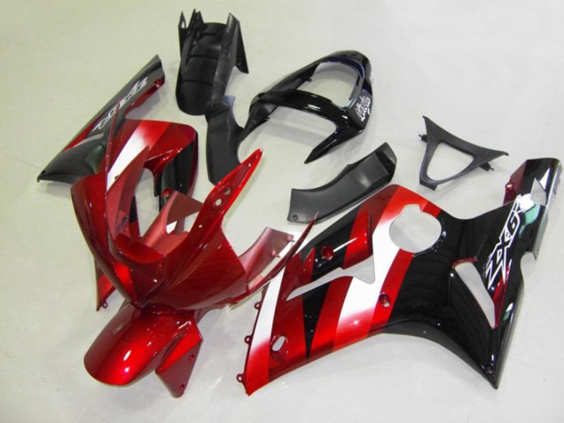 03-04 Rouge & Noir ZX6R Carénage Moto 03-04 Rouge & Noir ZX6R Carénage Moto