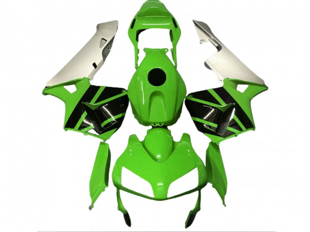 03-04 Vert Brillant & Argent Mat CBR600RR Carénage Moto 03-04 Vert Brillant & Argent Mat CBR600RR Carénage Moto