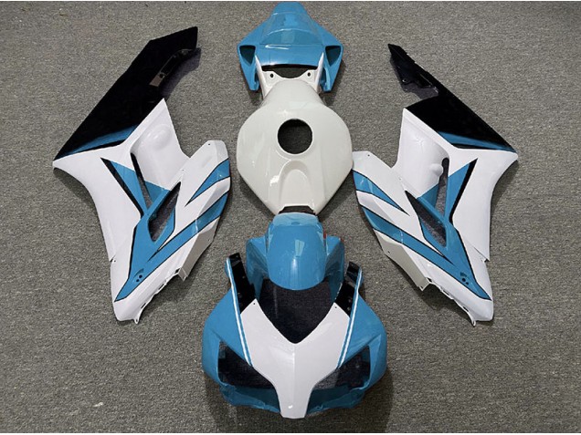 04-05 Blanc Bleu Clair & Noir Brillant CBR1000RR Carénage Moto 04-05 Blanc Bleu Clair & Noir Brillant CBR1000RR Carénage Moto
