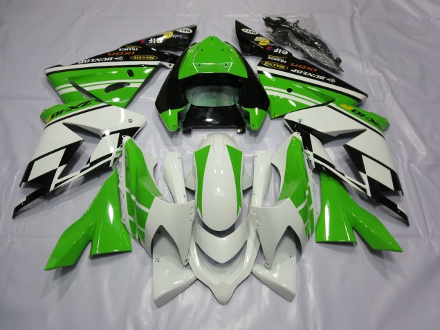 04-05 Blanc Vert ZX10R Carénage Moto 04-05 Blanc Vert ZX10R Carénage Moto
