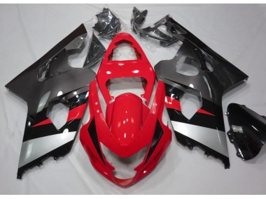04-05 Brillant Rouge & Argent GSXR 600-750 Carénage Moto