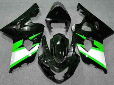 04-05 Noir Brillant & Vert GSXR 600-750 Carénage Moto