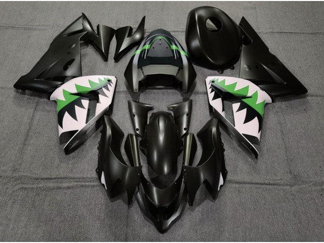 04-05 Noir Mat & Vert ZX10R Carénage Moto 04-05 Noir Mat & Vert ZX10R Carénage Moto