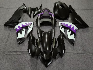 04-05 Requin Noir Mat & Violet ZX10R Carénage Moto