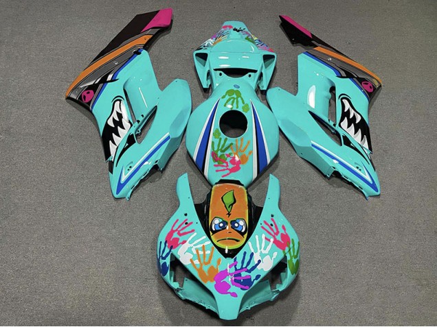 04-05 Requin Turquoise CBR1000RR Carénage Moto 04-05 Requin Turquoise CBR1000RR Carénage Moto
