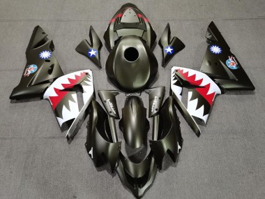 04-05 Requin Vert Militaire ZX10R Carénage Moto