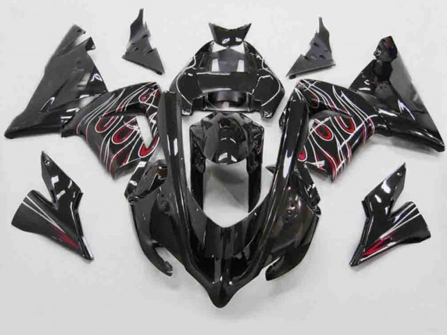 04-05 Rouge Noir Flamme ZX10R Carénage Moto