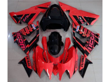 04-05 Rouge & Noir & Logos ZX10R Carénage Moto