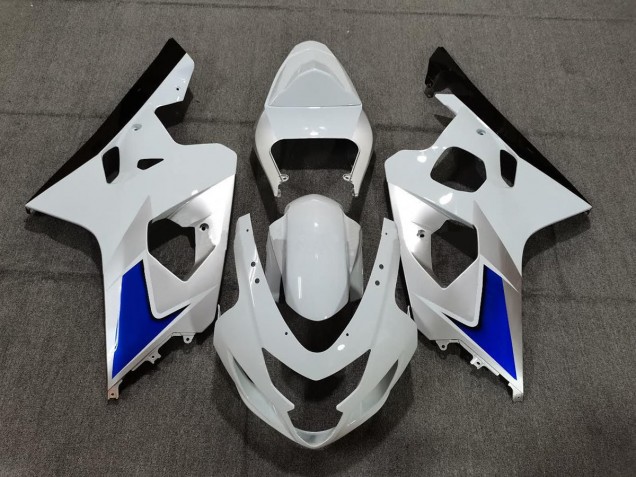 04-05 Style Bleu Blanc & Argent GSXR 600-750 Carénage Moto 04-05 Style Bleu Blanc & Argent GSXR 600-750 Carénage Moto