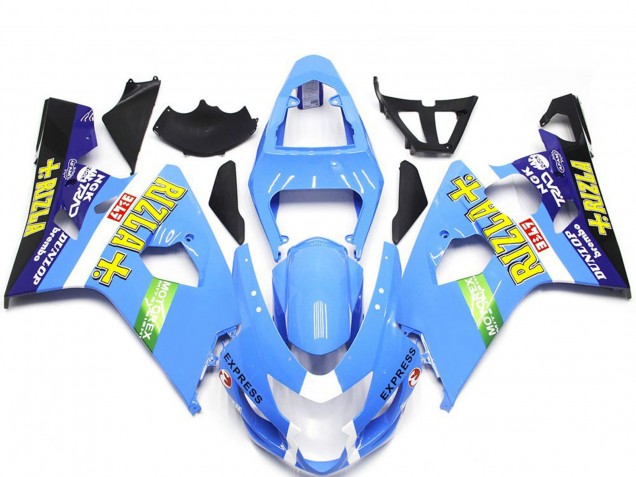 04-05 Style Bleu Clair Rizla GSXR 600-750 Carénage Moto 04-05 Style Bleu Clair Rizla GSXR 600-750 Carénage Moto