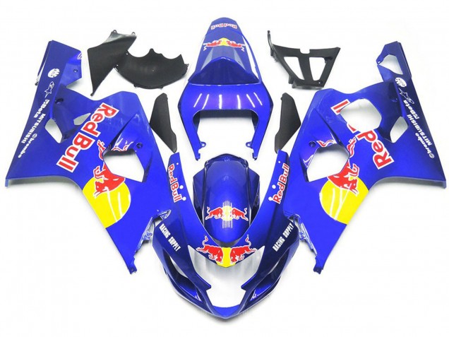 04-05 Style Taureau Bleu Rouge Vibrant GSXR 600-750 Carénage Moto 04-05 Style Taureau Bleu Rouge Vibrant GSXR 600-750 Carénage Moto