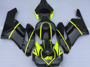 04-05 Tutto Nero E Alta Visibilità 46 CBR1000RR Carénage Moto