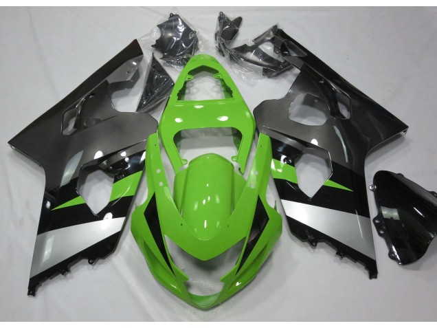 04-05 Vert & Argent GSXR 600-750 Carénage Moto 04-05 Vert & Argent GSXR 600-750 Carénage Moto