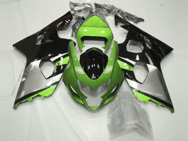 04-05 Vert Clair Argent & Noir GSXR 600-750 Carénage Moto 04-05 Vert Clair Argent & Noir GSXR 600-750 Carénage Moto