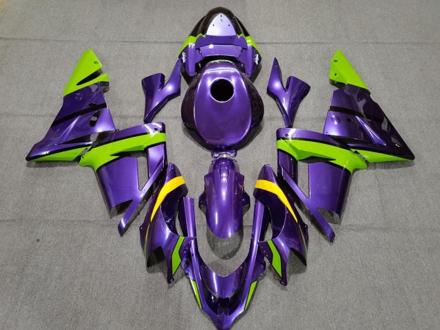 04-05 Violet Vert & Jaune ZX10R Carénage Moto 04-05 Violet Vert & Jaune ZX10R Carénage Moto