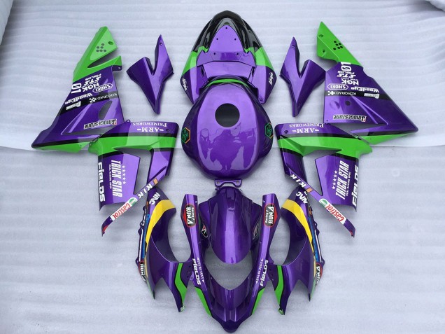 04-05 Étoile Violette Verte ZX10R Carénage Moto 04-05 Étoile Violette Verte ZX10R Carénage Moto