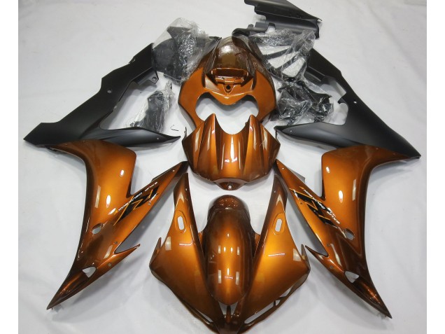 04-06 Orange Brillant & Noir R1 Carénage Moto 04-06 Orange Brillant & Noir R1 Carénage Moto