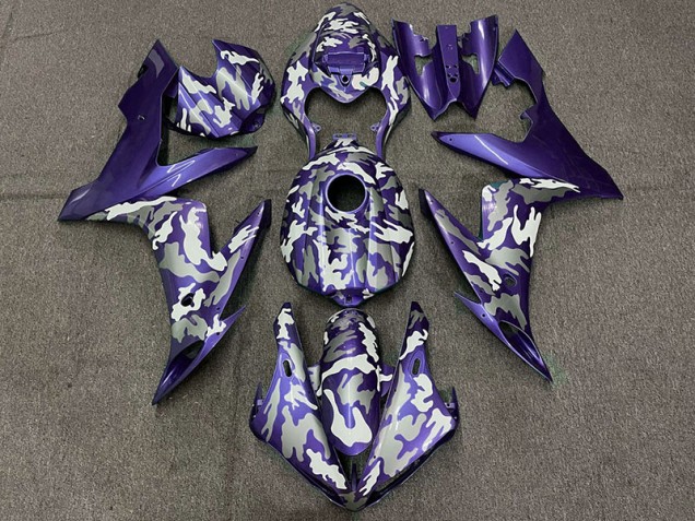 04-06 Violet Foncé Camouflage R1 Carénage Moto 04-06 Violet Foncé Camouflage R1 Carénage Moto