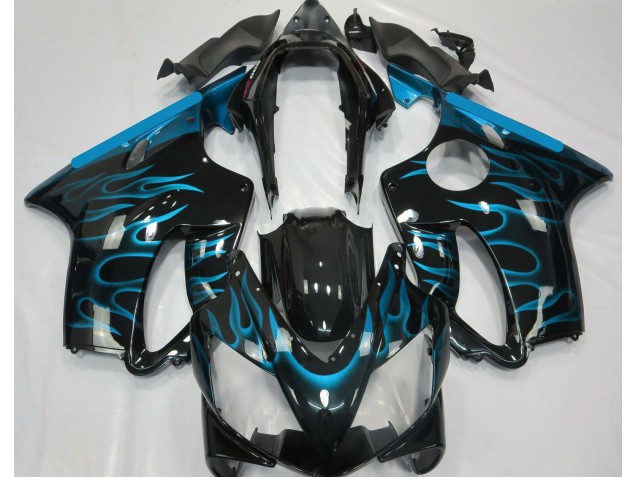04-07 Bleu Clair Flamme CBR600 F4i Carénage Moto 04-07 Bleu Clair Flamme CBR600 F4i Carénage Moto